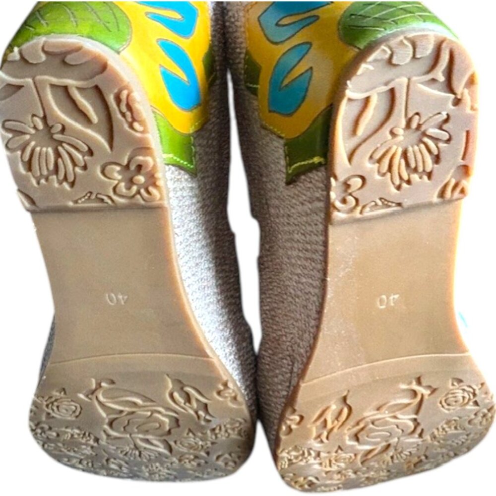 Spring Step L'Artiste Floral Embrace Slides - Turquoise/Multi - 40 - Picture 12 of 13